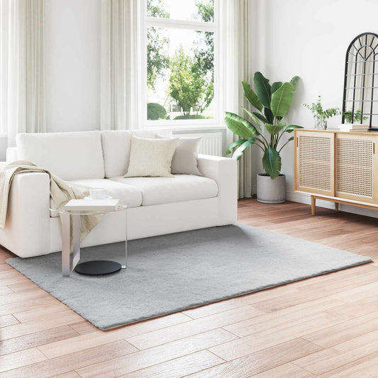 Kunstfell Hasen Teppich Olite Grau 120 x 170 cm Polyester