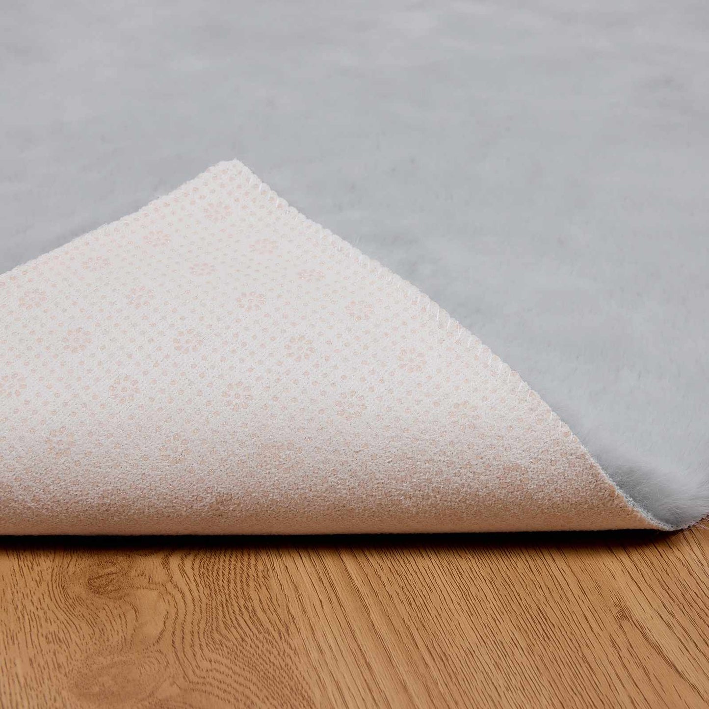 Kunstfell Hasen Teppich Olite Grau 160 x 230 cm Polyester