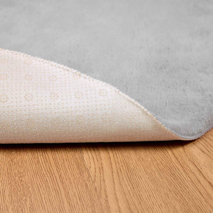 Kunstfell Hasen Teppich Olite Grau Ø 120 cm Polyester