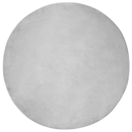 Kunstfell Hasen Teppich Olite Grau Ø 120 cm Polyester