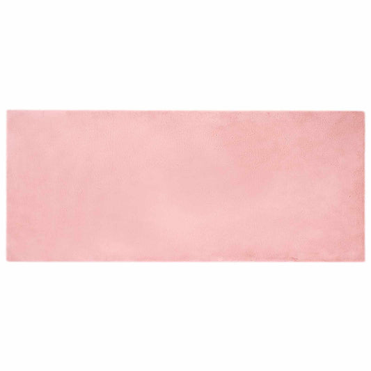 Kunstfell Hasen Teppich Olite Rosa 80 x 200 cm Polyester