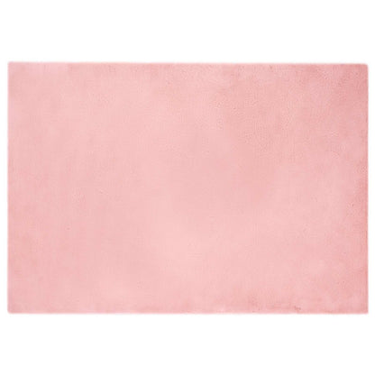 Kunstfell Hasen Teppich Olite Rosa 140 x 200 cm Polyester