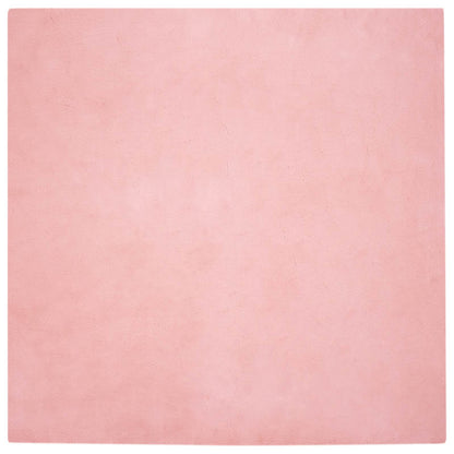 Kunstfell Hasen Teppich Olite Rosa 200 x 200 cm Polyester