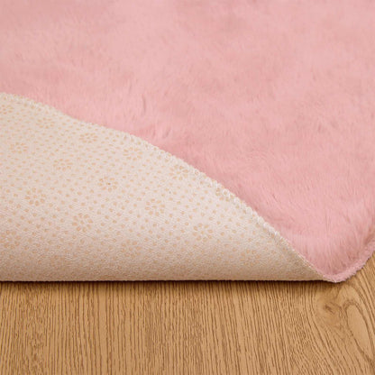 Kunstfell Hasen Teppich Olite Rosa Ø 160 cm Polyester