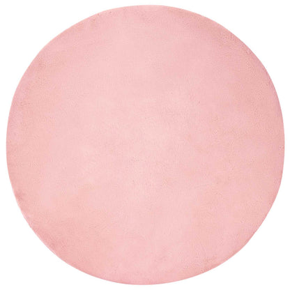 Kunstfell Hasen Teppich Olite Rosa Ø 160 cm Polyester
