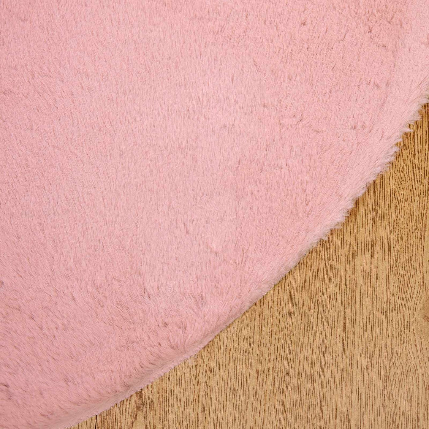 Kunstfell Hasen Teppich Olite Rosa Ø 200 cm Polyester