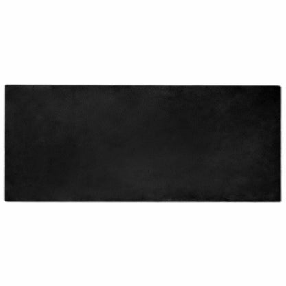 Kunstfell Hasen Teppich Olite Schwarz 80 x 200 cm Polyester