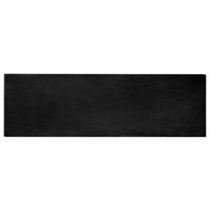 Kunstfell Hasen Teppich Olite Schwarz 80 x 250 cm Polyester