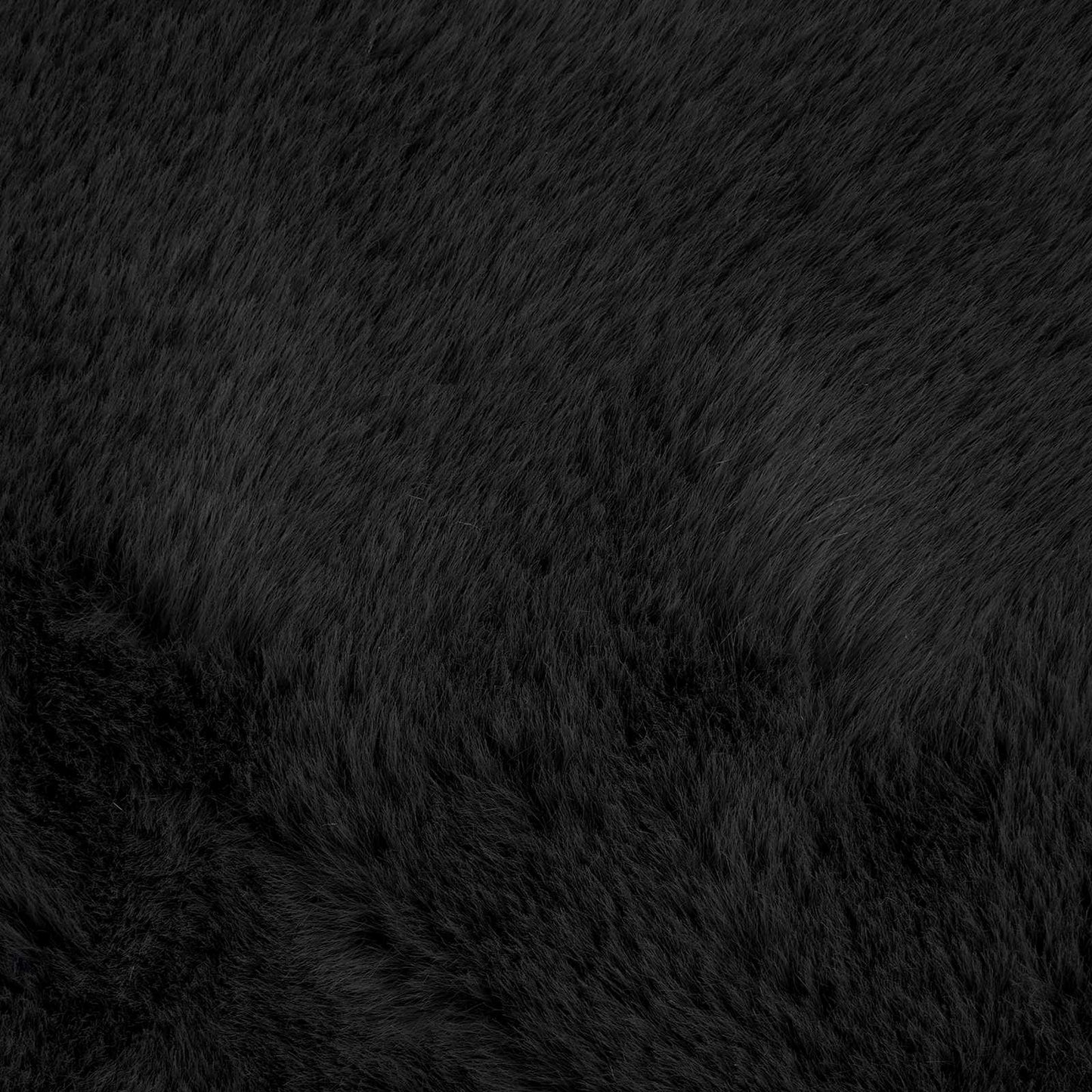 Kunstfell Hasen Teppich Olite Schwarz 120 x 170 cm Polyester