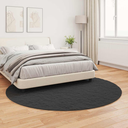 Kunstfell Hasen Teppich Olite Schwarz Ø 160 cm Polyester