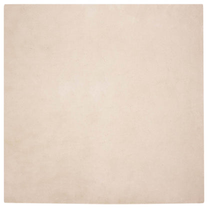 Kunstfell Hasen Teppich Olite Taupe 160 x 160 cm Polyester