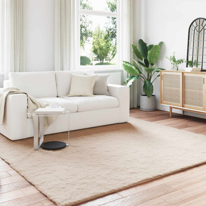 Kunstfell Hasen Teppich Olite Taupe 200 x 200 cm Polyester