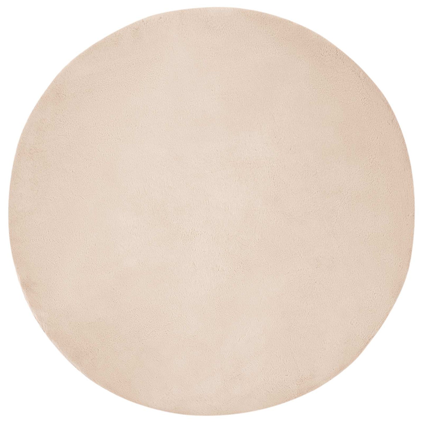 Kunstfell Hasen Teppich Olite Taupe Ø 120 cm Polyester