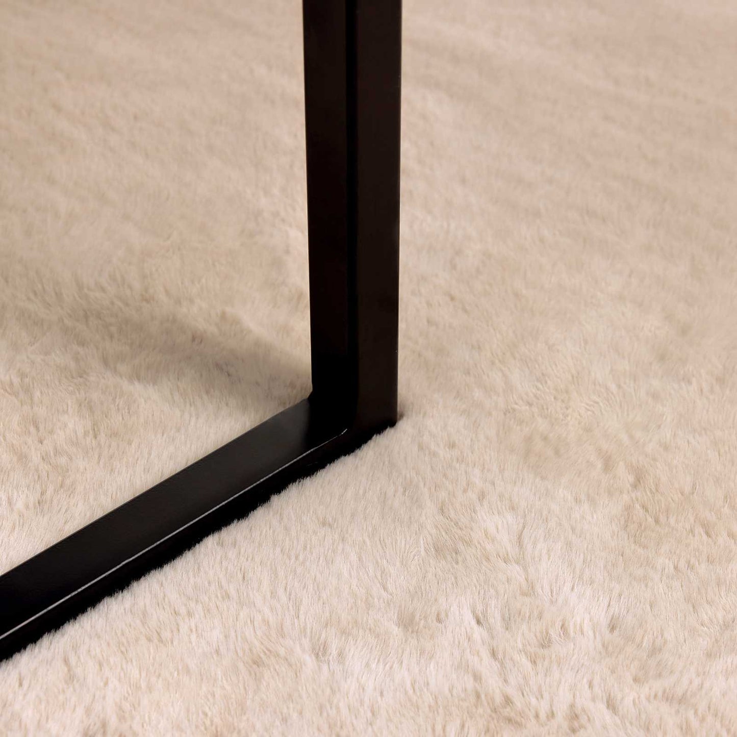 Kunstfell Hasen Teppich Olite Taupe Ø 160 cm Polyester