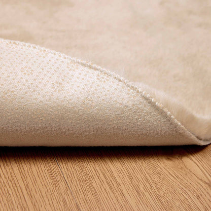 Kunstfell Hasen Teppich Olite Taupe Ø 200 cm Polyester