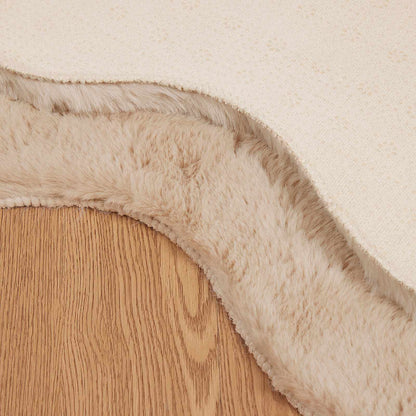 Kunstfell Hasen Teppich Olite Taupe 50 x 80 cm Polyester