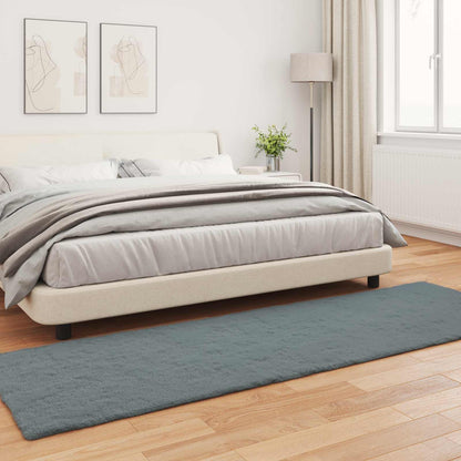 Kunstfell Hasen Teppich Olite Anthrazit 80 x 250 cm Polyester