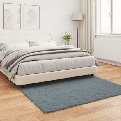 Kunstfell Hasen Teppich Olite Anthrazit 120 x 120 cm Polyester