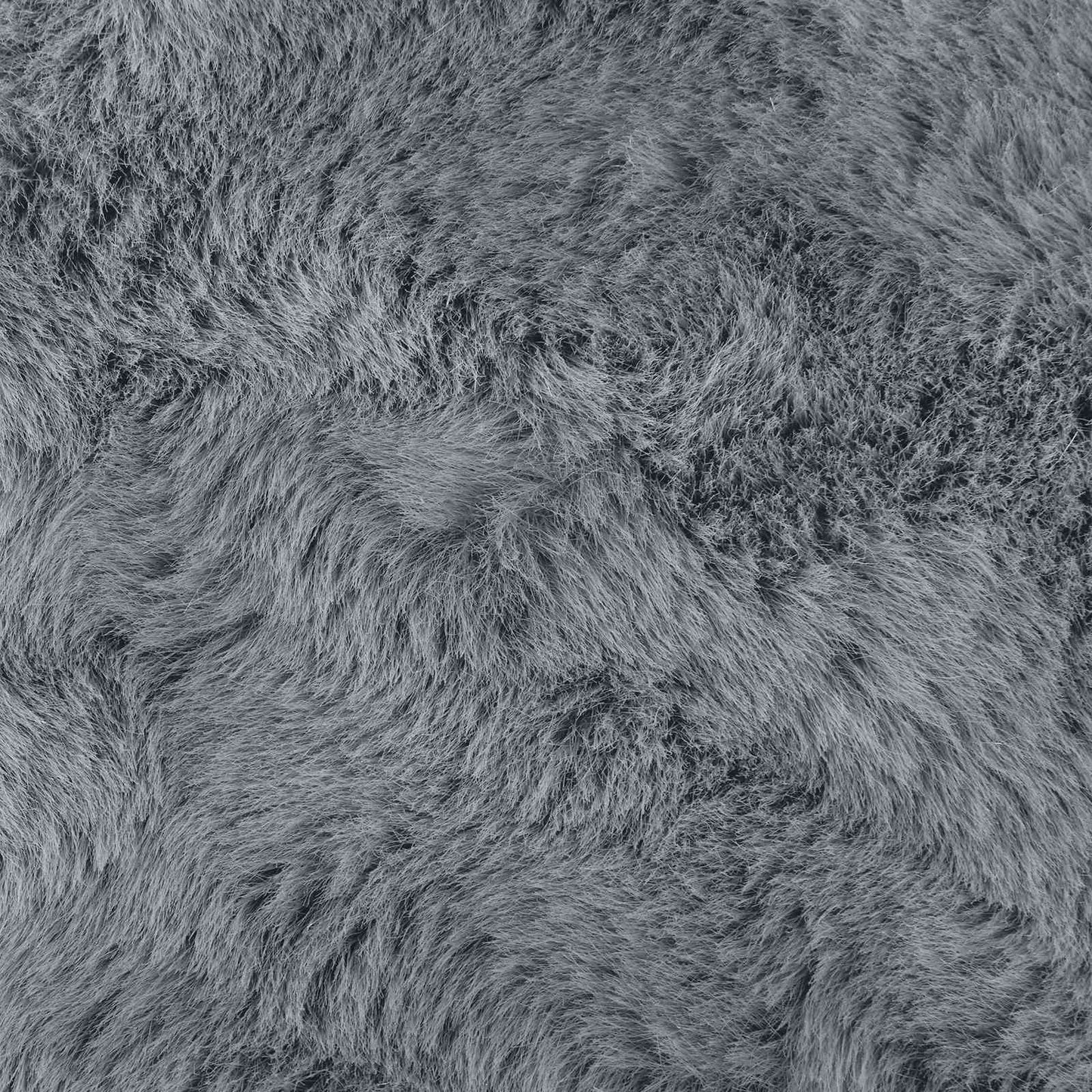 Kunstfell Hasen Teppich Olite Anthrazit 160 x 160 cm Polyester