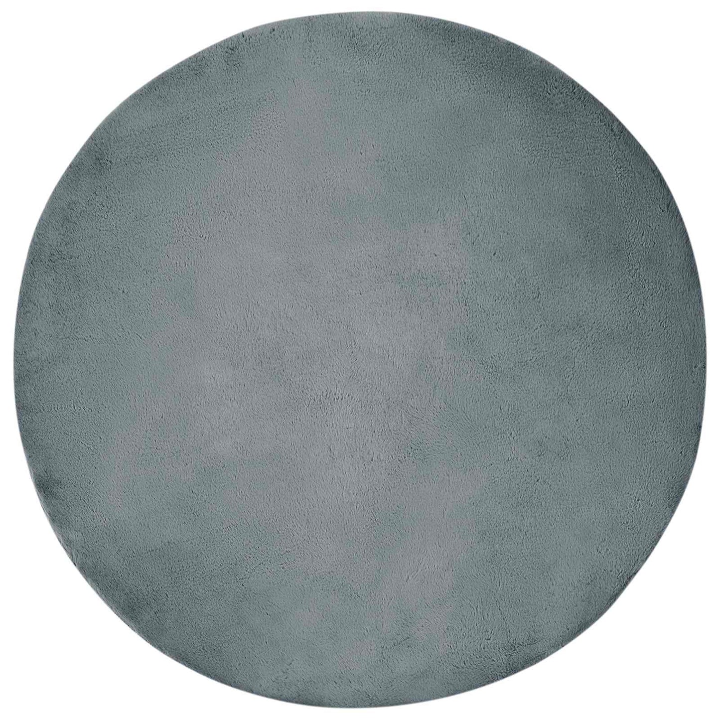 Kunstfell Hasen Teppich Olite Anthrazit Ø 120 cm Polyester