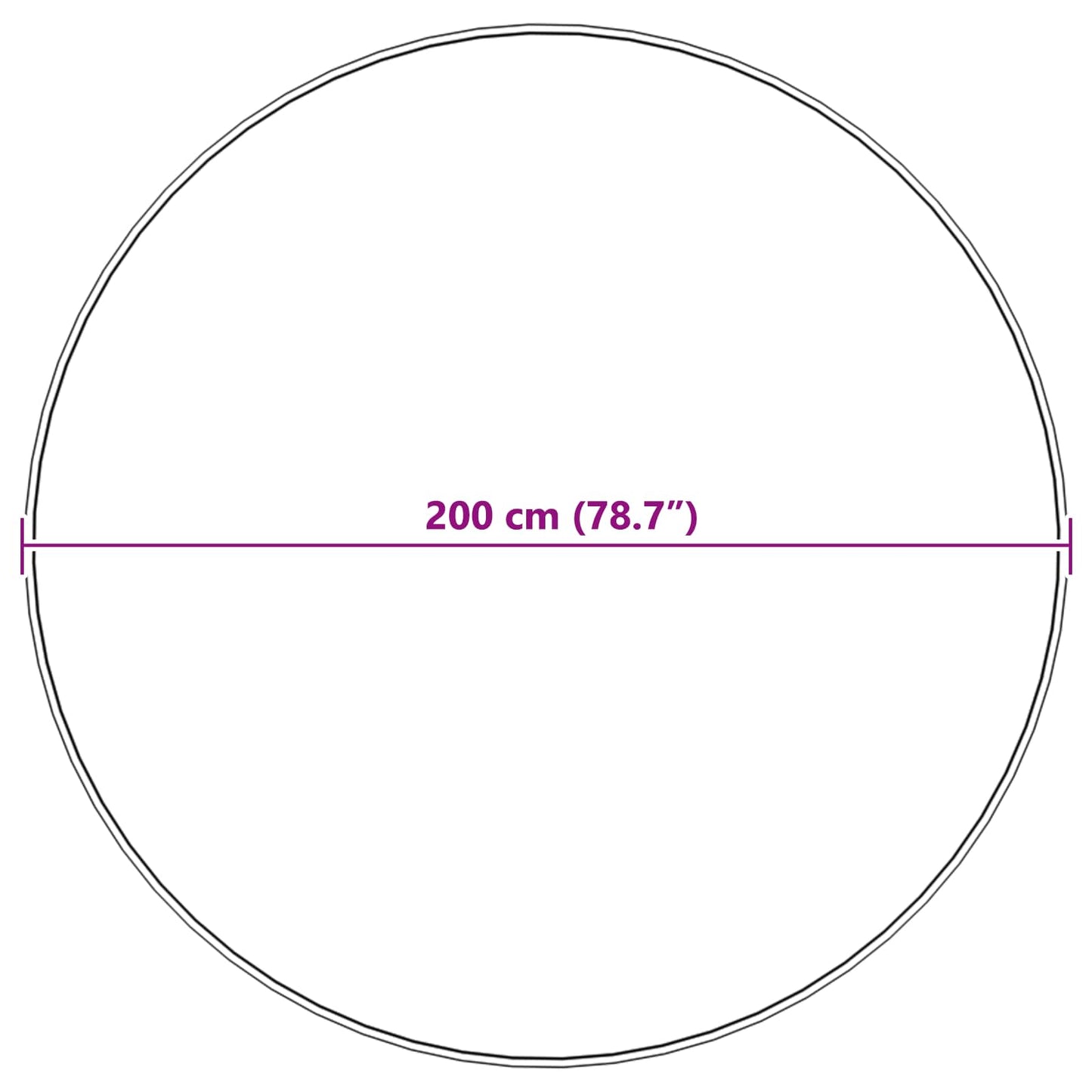 Kunstfell Hasen Teppich Olite Anthrazit Ø 200 cm Polyester