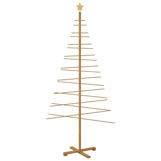 Holz Weihnachtsbaum mit Ständer Braun 210 cm Bambus