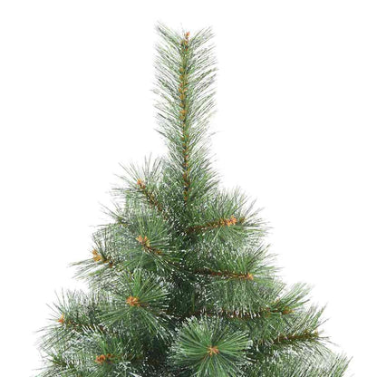 Künstlicher Scharnier-Weihnachtsbaum schneebedeckt Grün 210 cm
