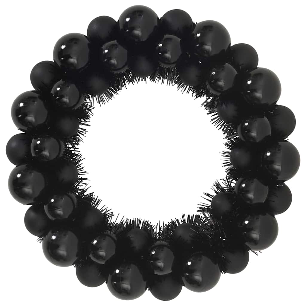Weihnachtsballkränze 2 pcs Schwarz 33 x 33 x 7 cm Polystyrol