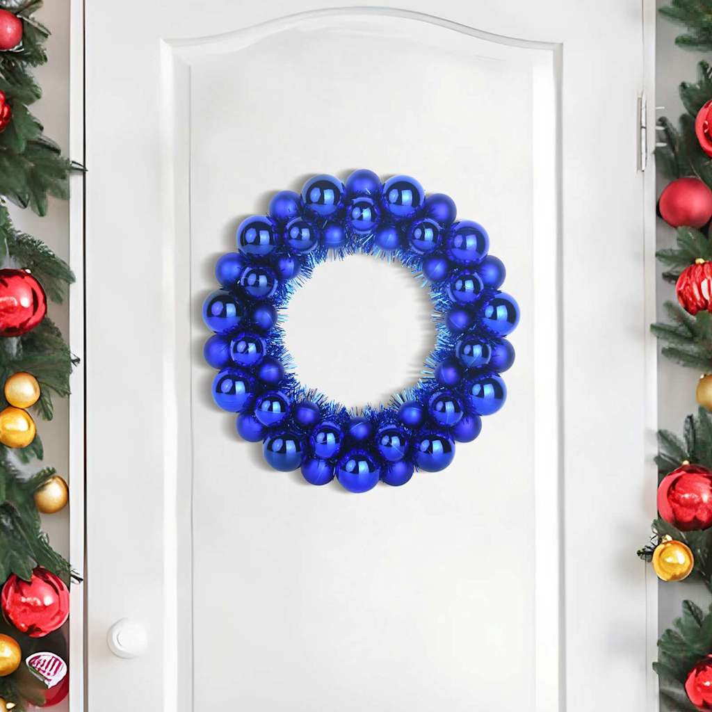 Weihnachtsballkränze 2 pcs Blau 33 x 33 x 7 cm Polystyrol