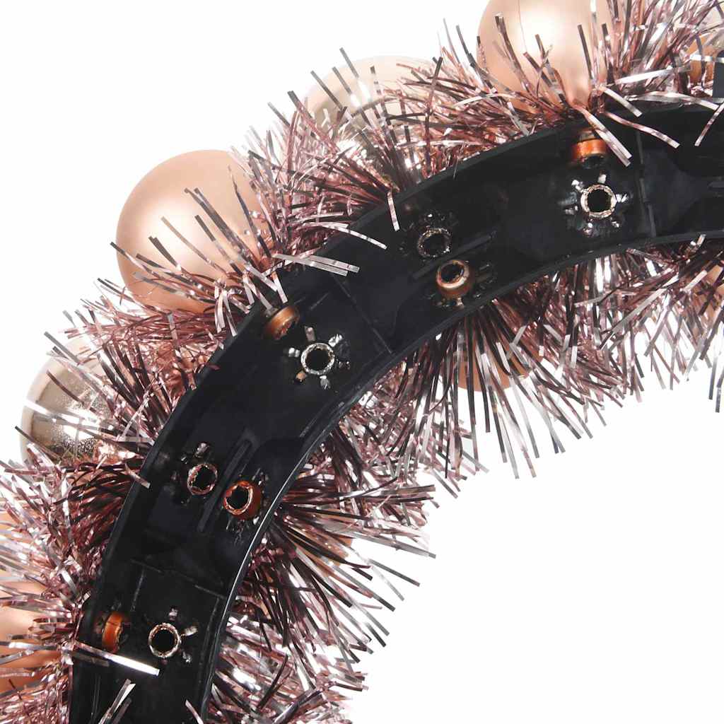 Weihnachtsballkränze 2 pcs Roségold 33 x 33 x 7 cm Polystyrol