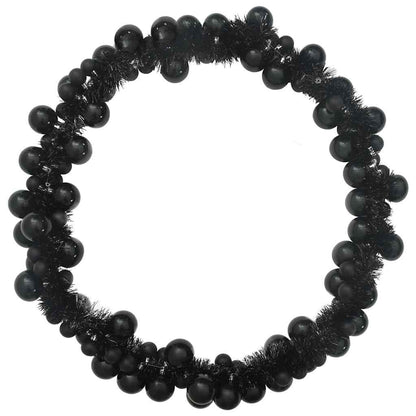 Ghirlanda di palline di Natale, nera, 186 cm, polistirolo