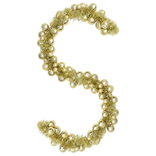 Ghirlanda di palline di Natale, oro, 186 cm, polistirolo