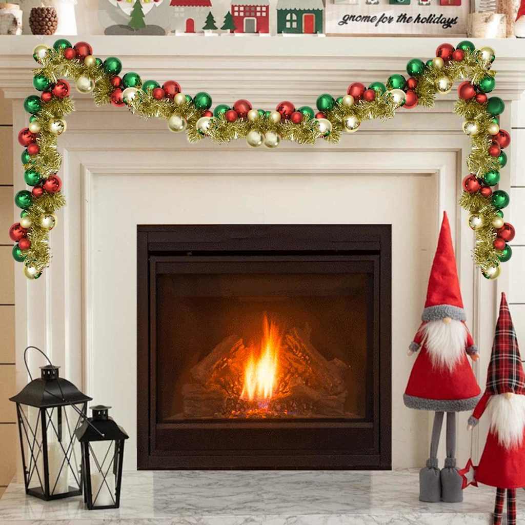 Weihnachtskugelgirlande Mehrfarbig 186 cm Polystyrol