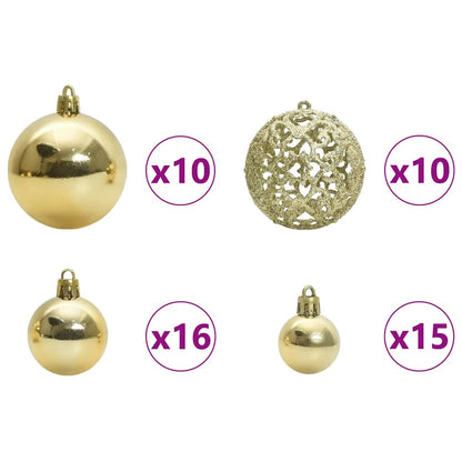 Weihnachtskugel-Set mit 300 LEDs 120 pcs Gold Kunststoff