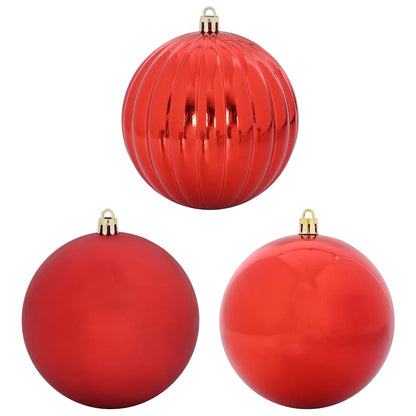 Weihnachtskugel-Set 3 pcs Rot Kunststoff