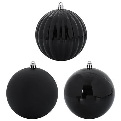 Set di palline di Natale, 9 pezzi, nero
