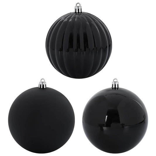 Set di palline di Natale, 9 pezzi, nero