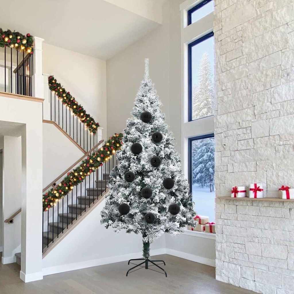 Weihnachtskugel-Set 4 pcs Schwarz Kunststoff