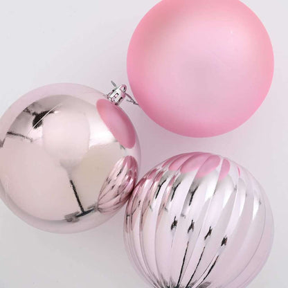 Set di palline di Natale, 9 pezzi, rosa