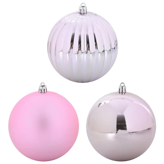 Set di palline di Natale, 4 pezzi, rosa