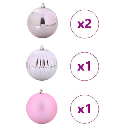 Set di palline di Natale, 4 pezzi, rosa