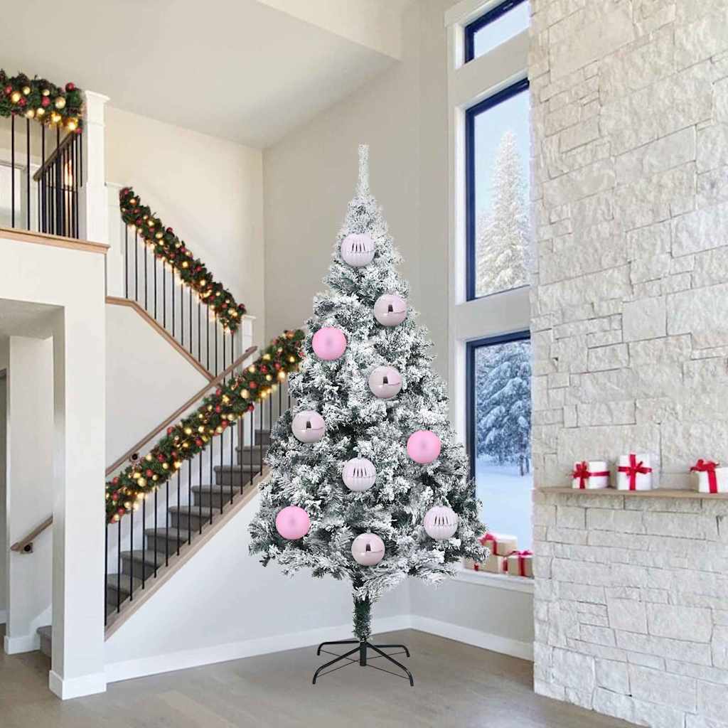 Weihnachtskugel-Set 3 pcs Rosa Kunststoff