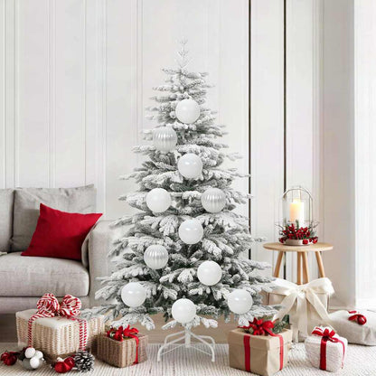 Set di palline di Natale, 9 pezzi, bianco