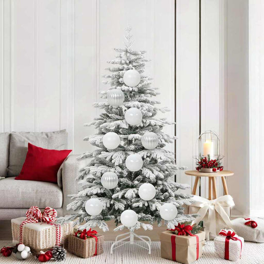 Set di palline di Natale, 9 pezzi, bianco