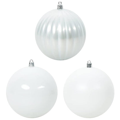 Set di palline di Natale, 9 pezzi, bianco