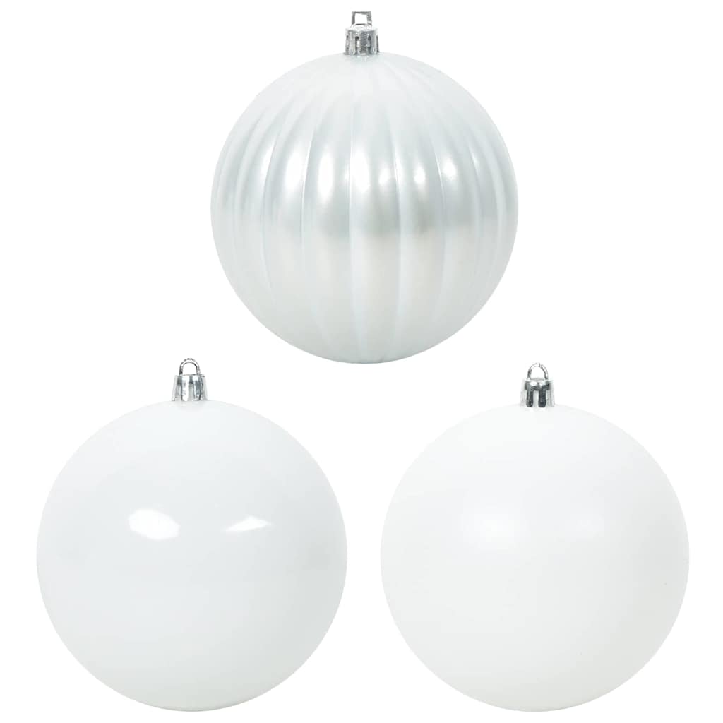 Weihnachtskugel-Set 4 pcs Weiß Kunststoff