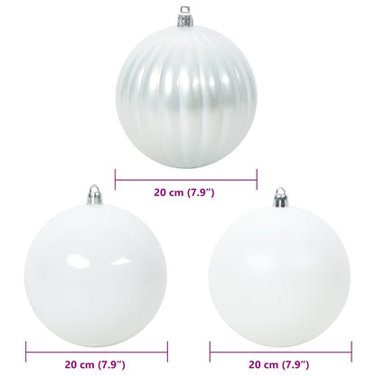 Weihnachtskugel-Set 4 pcs Weiß Kunststoff