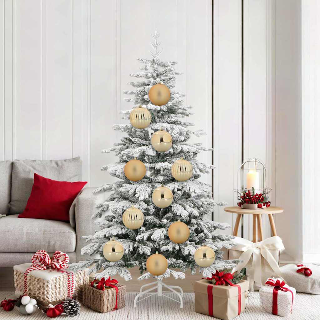 Weihnachtskugel-Set 9 pcs Gold Kunststoff