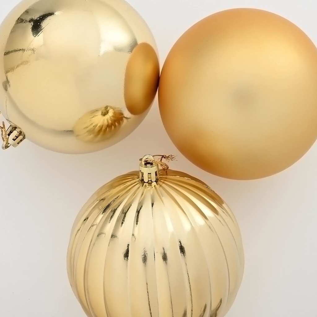 Set di palline di Natale, 4 pezzi, oro