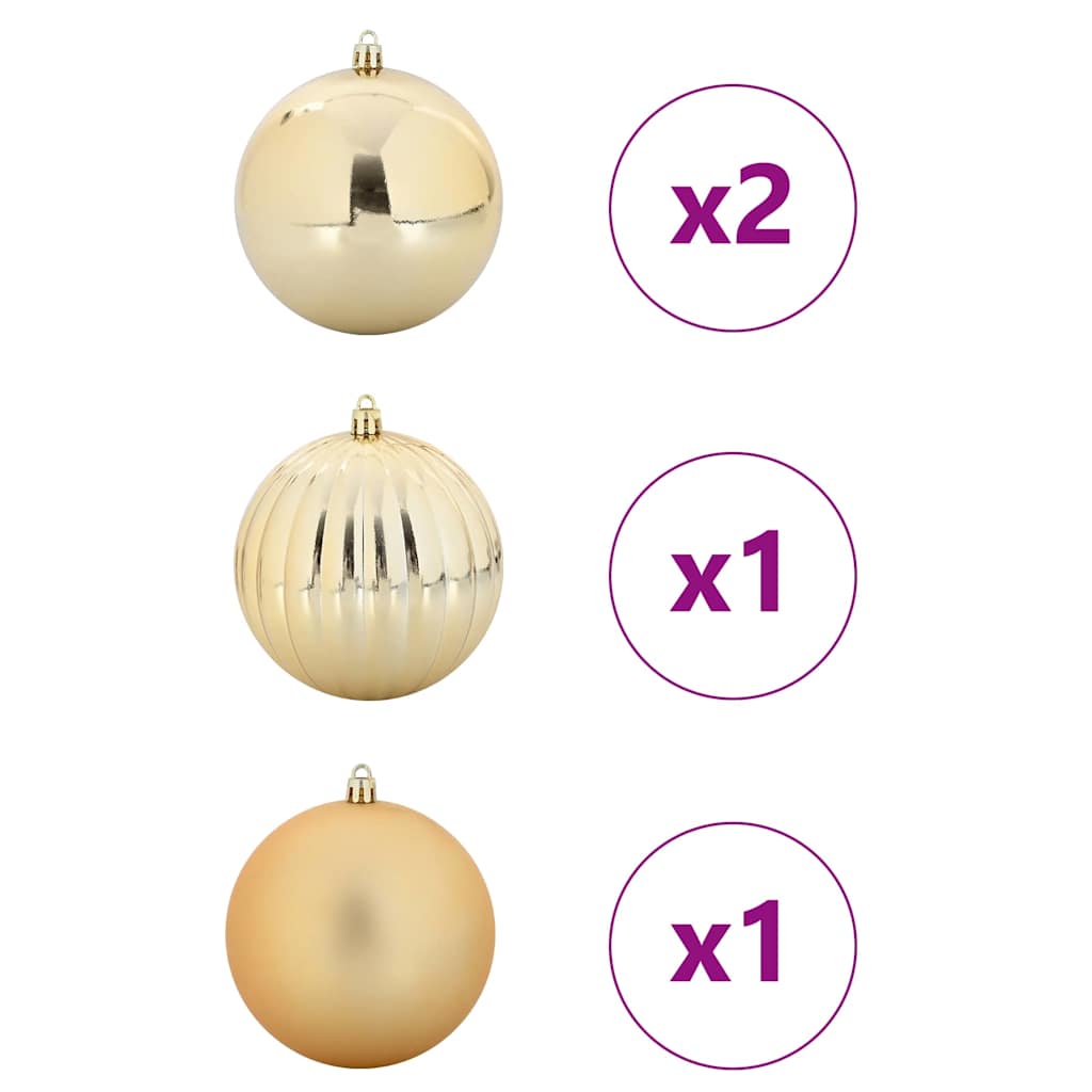 Set di palline di Natale, 4 pezzi, oro